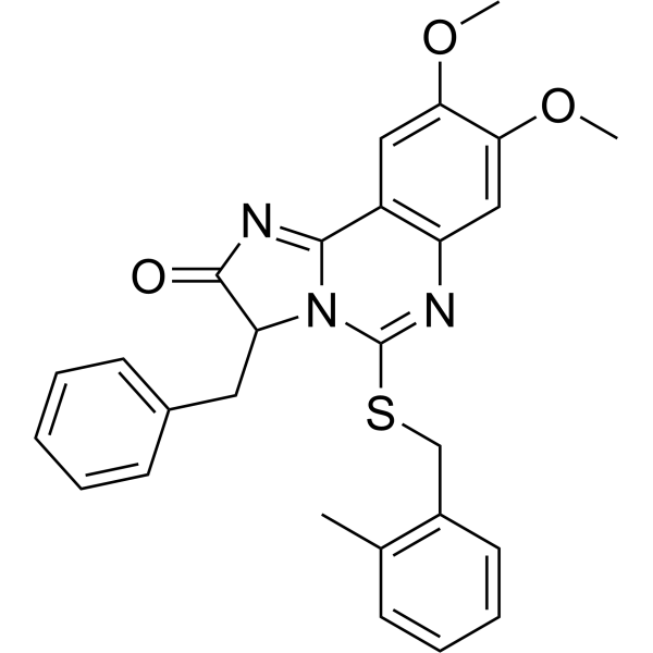 3-Benzyl-8,9-dimethoxy-5-[(2-methylbenzyl)thio]imidazo[1,2-c]quinazolin-2(3H)-one 477768-54-0